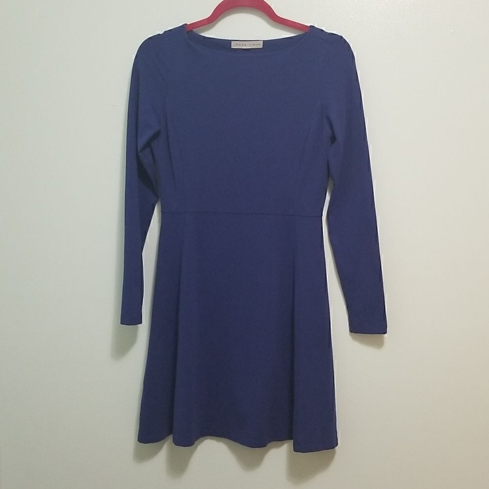 Athleta fit and flare short blue dress. Size XS.